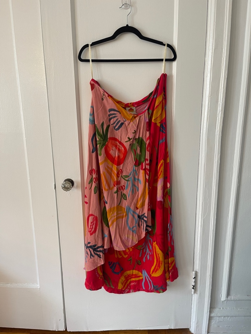 FARM Rio Red & Pink Tropical Wrap Maxi Skirt - Picture 7 of 13